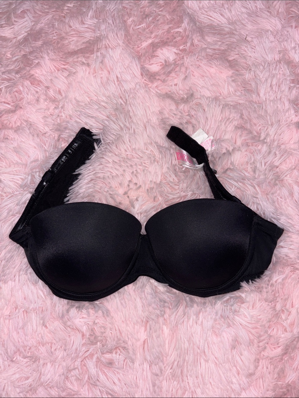 Pink Victoria secret push-up strapless bra